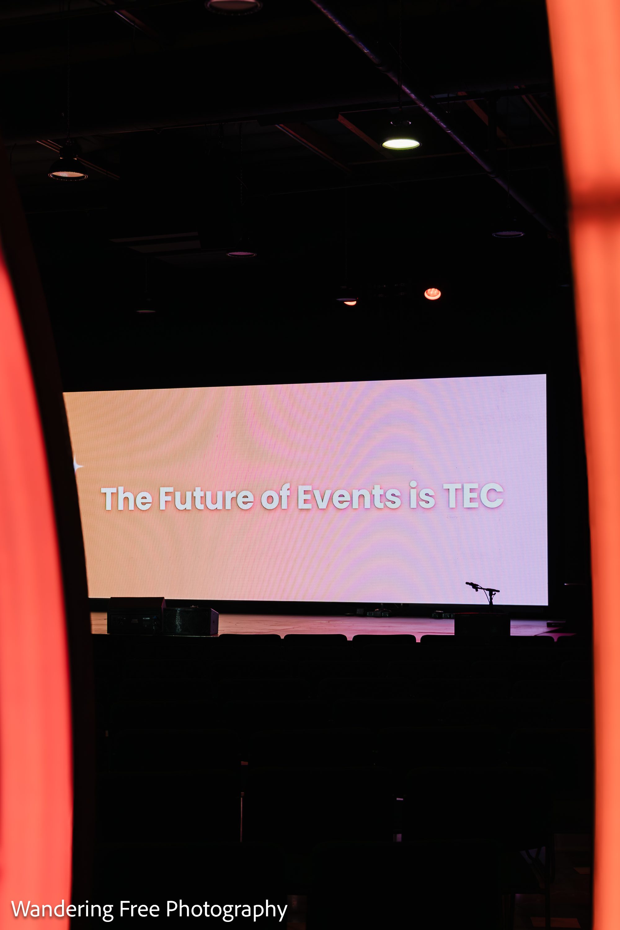The Future of Events is TEC on the main screen